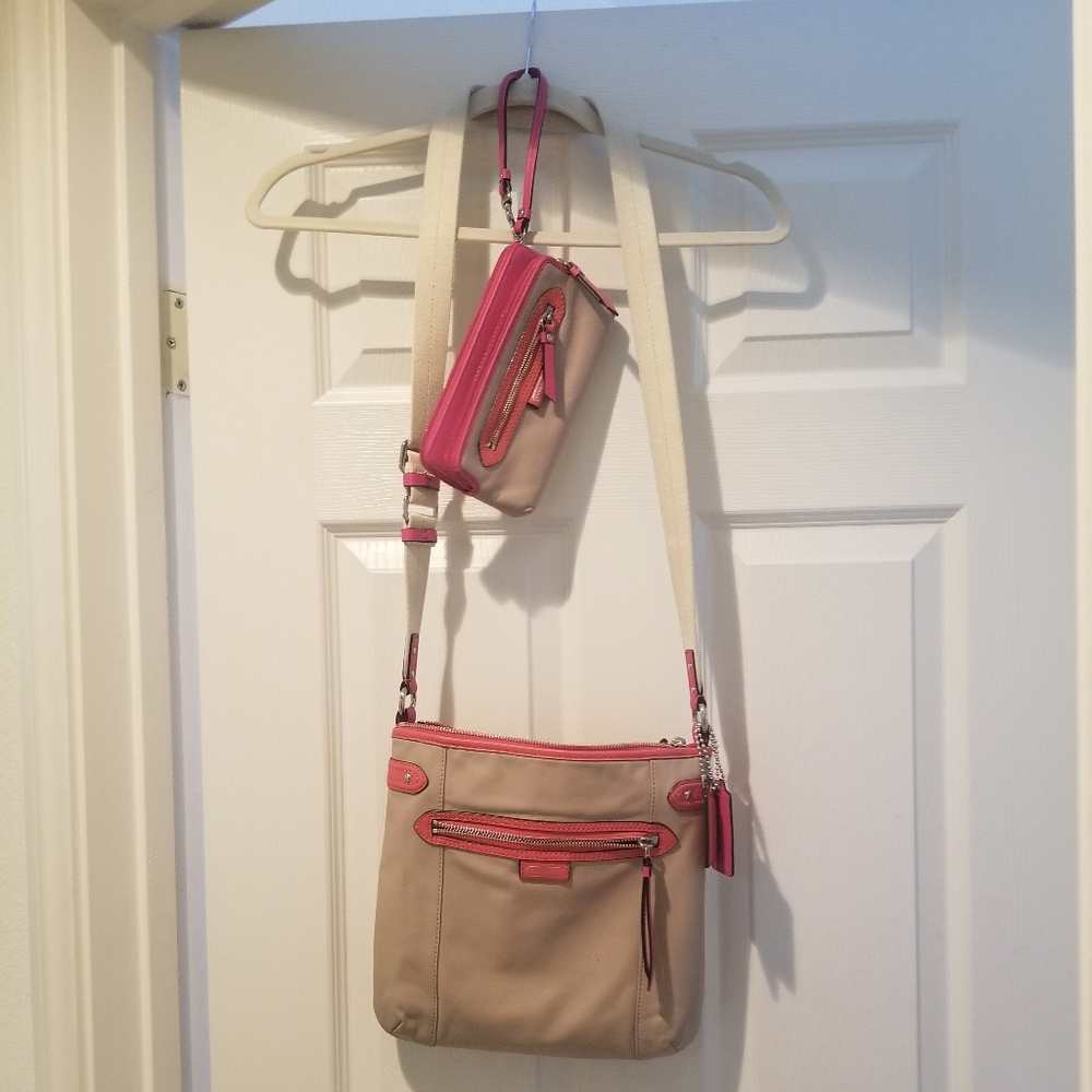 Coach cross body and matching wallet